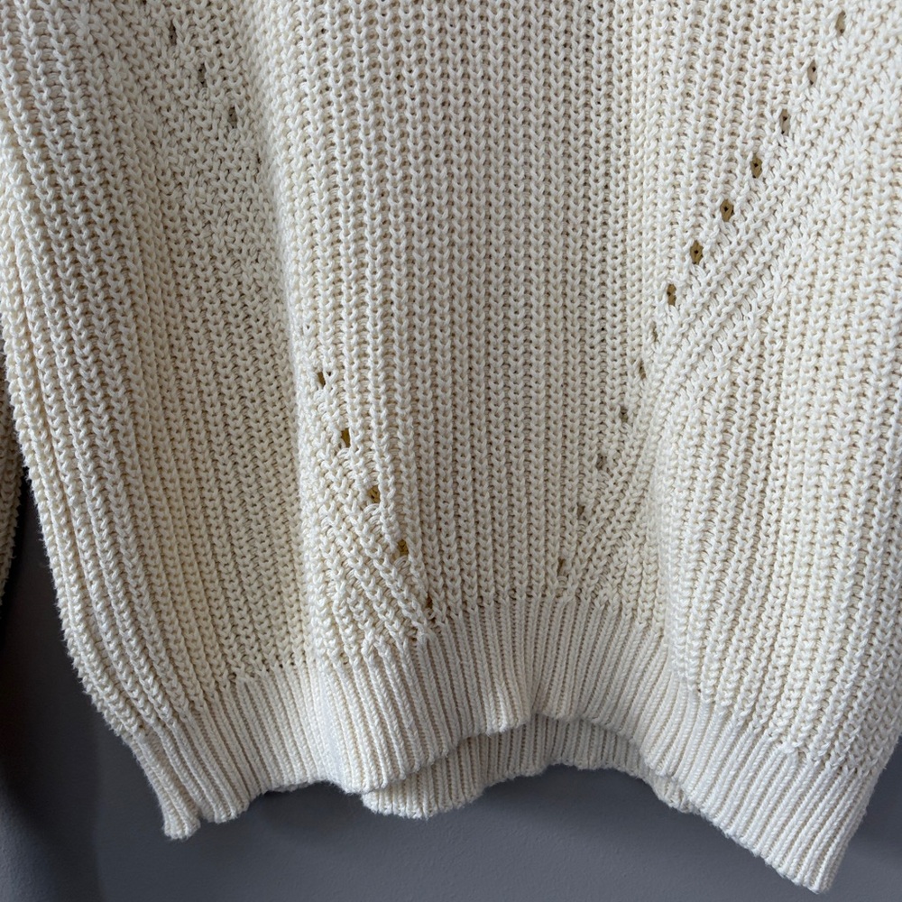 Marine‎ Layer Ramona Crewneck Knit Sweater Size Small Cream Ivory - Picture 5 of 9